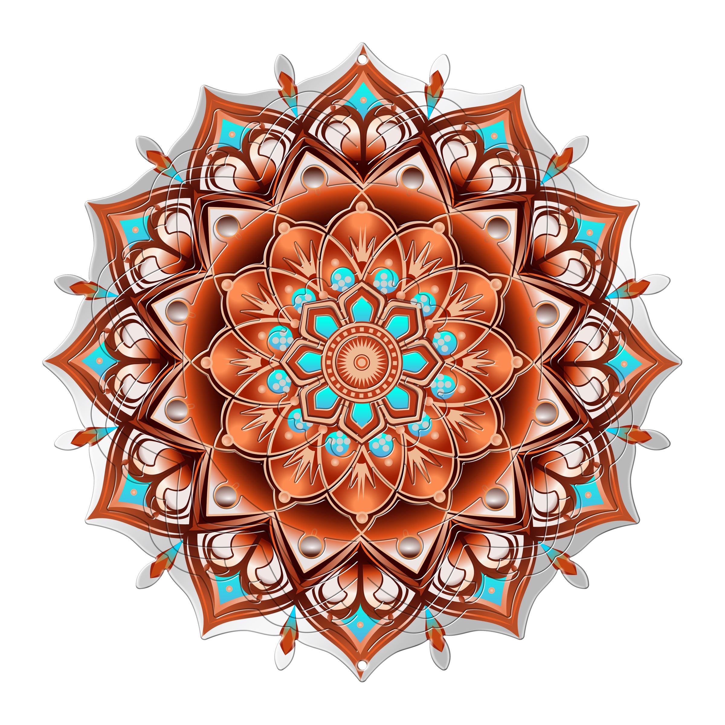 Small SET - Mandala Copper | NW Wind Spinners